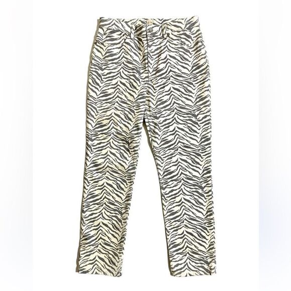 Rebecca Taylor La Vie Women’s Straight Leg Animal Print Jeans Size 27 NWOT - Picture 1 of 5